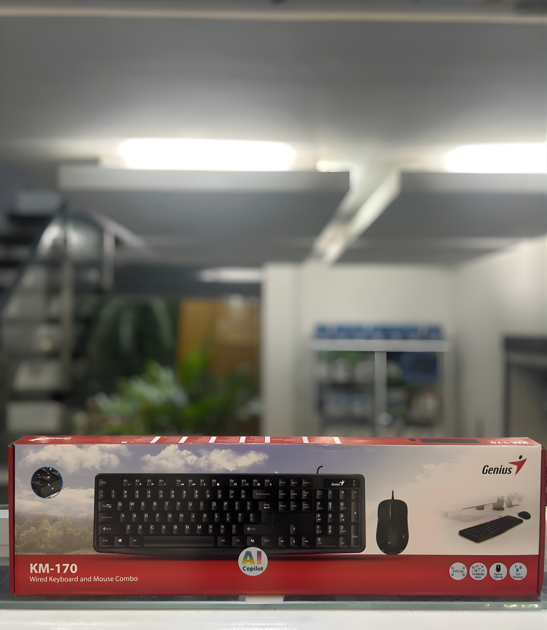COMBO DE TECLADO Y MOUSE ALAMBRICO MARCA GENIUS KM-170