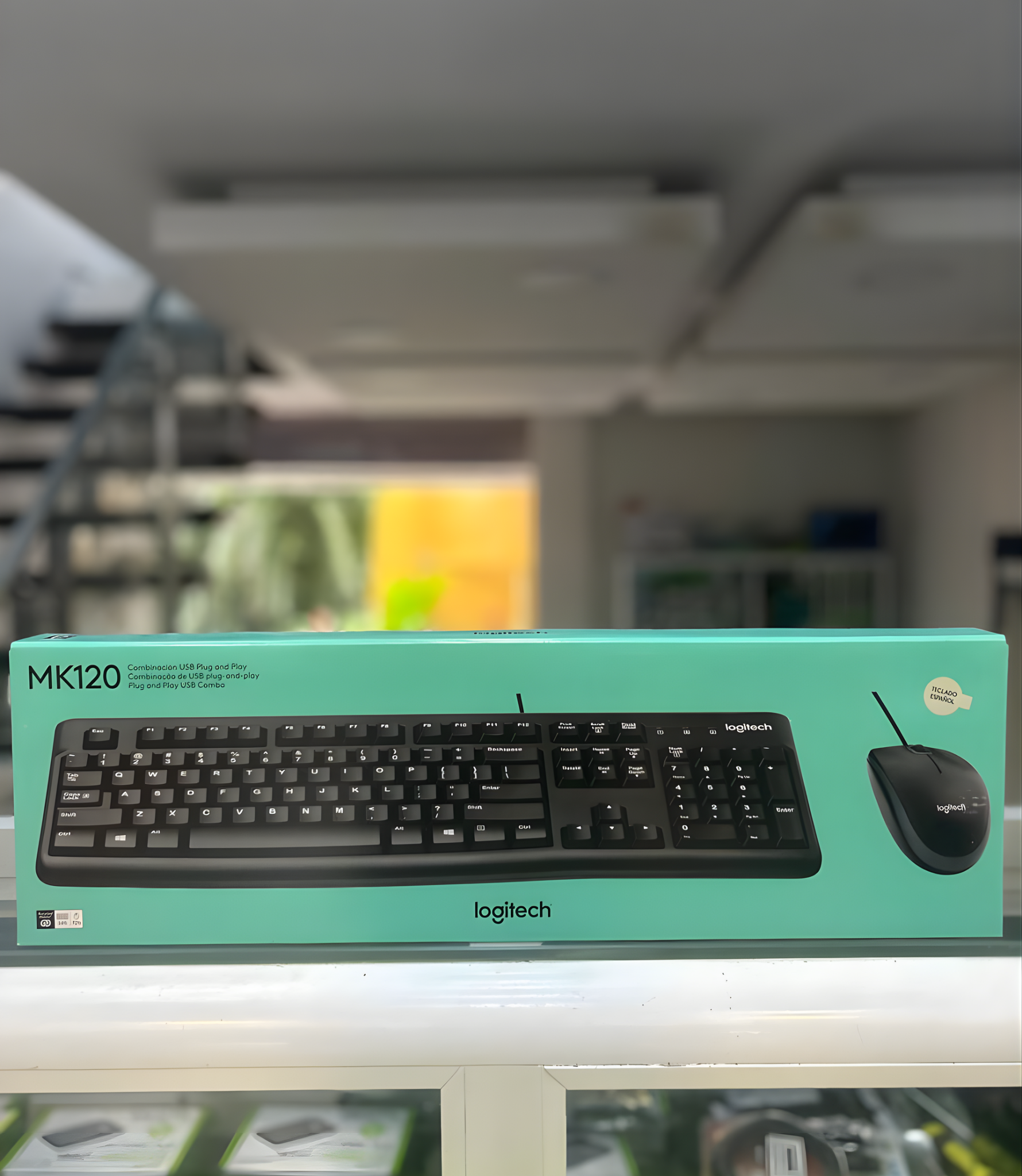 COMBO TECLADO Y MOUSE ALAMBRICO LOGITECH REF MK120