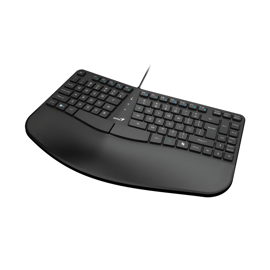 TECLADO ERGONOMICO ALAMBRICO CON REPOSAMUÑECAS GENIUS ERGO KB-700